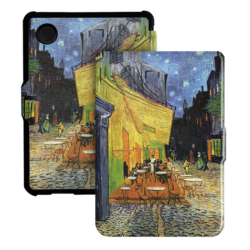 For Kobo Clara Colour BW Protective cover 6-inch Auto Sleep Wake function E-book Case with painted patterns