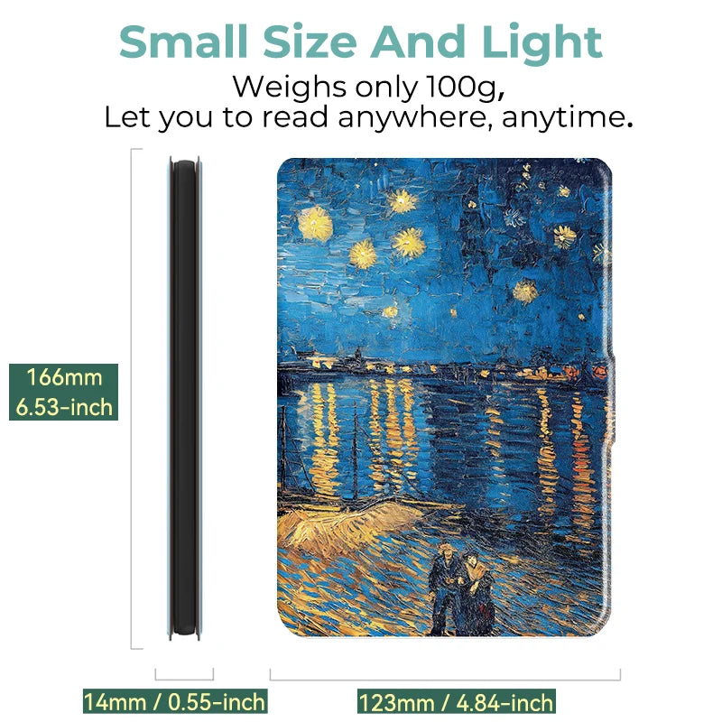 For Kobo Clara Colour BW Protective cover 6-inch Auto Sleep Wake function E-book Case with painted patterns