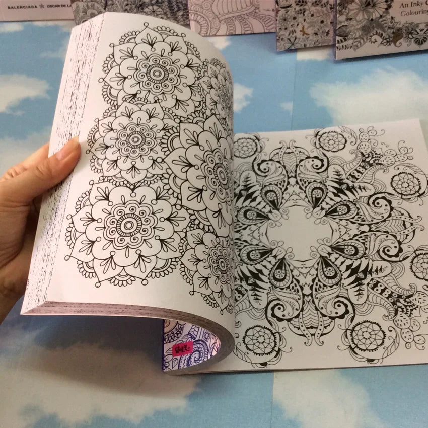 Magic Mandala Art Coloring Books secret garden style For Adults Children Relieve Stress Graffiti Painting Colouring Books