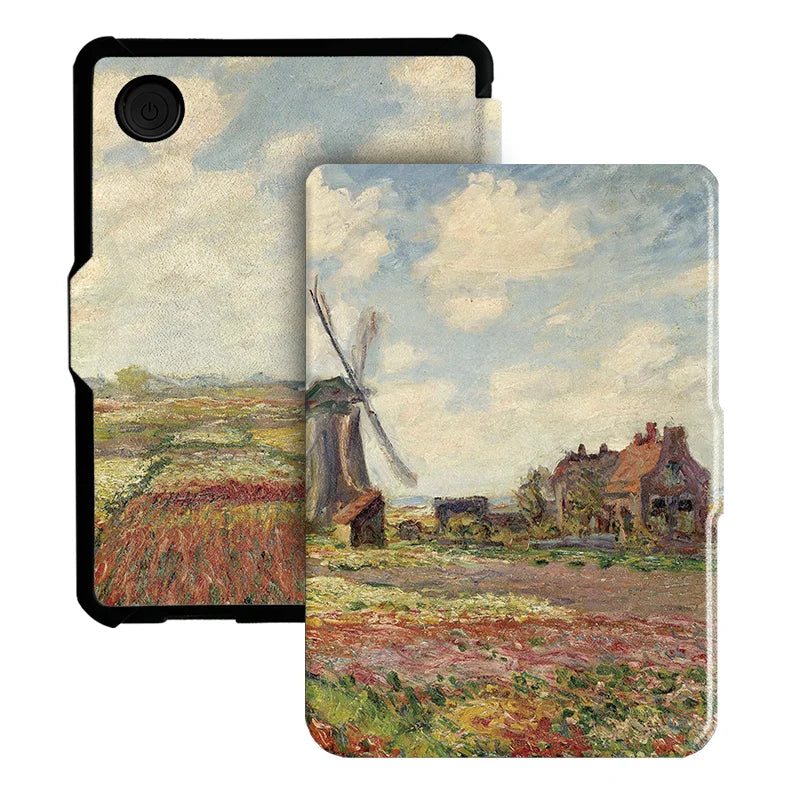 For Kobo Clara Colour BW Protective cover 6-inch Auto Sleep Wake function E-book Case with painted patterns