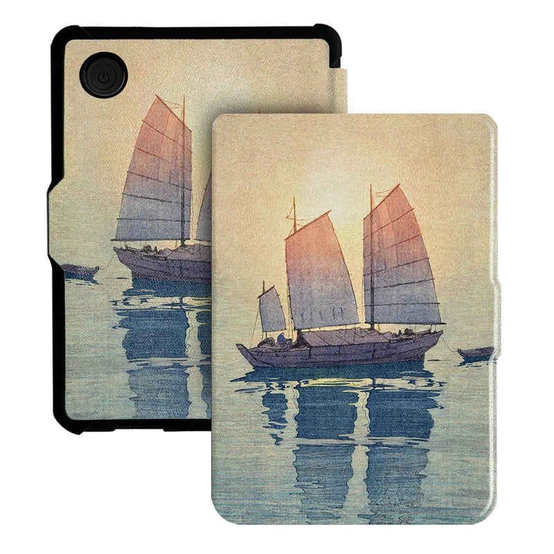 For Kobo Clara Colour BW Protective cover 6-inch Auto Sleep Wake function E-book Case with painted patterns