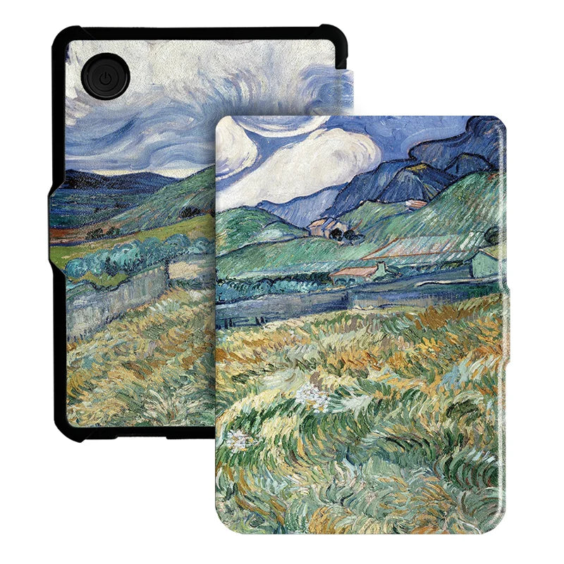 For Kobo Clara Colour BW Protective cover 6-inch Auto Sleep Wake function E-book Case with painted patterns