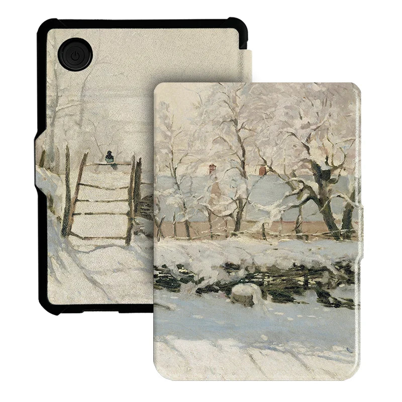 For Kobo Clara Colour BW Protective cover 6-inch Auto Sleep Wake function E-book Case with painted patterns