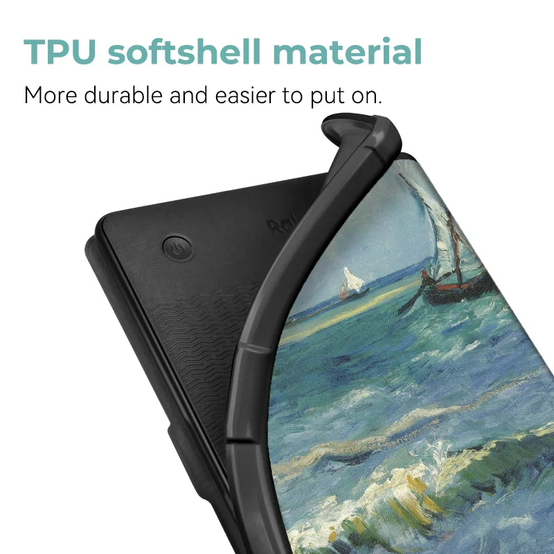 For Kobo Clara Colour BW Protective cover 6-inch Auto Sleep Wake function E-book Case with painted patterns